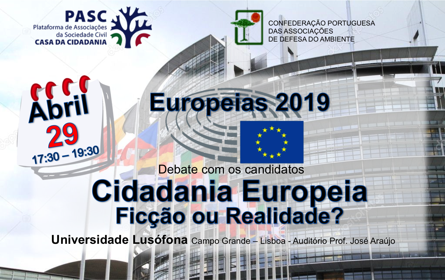 Cartaz Europeias 2019 PASC CPADA