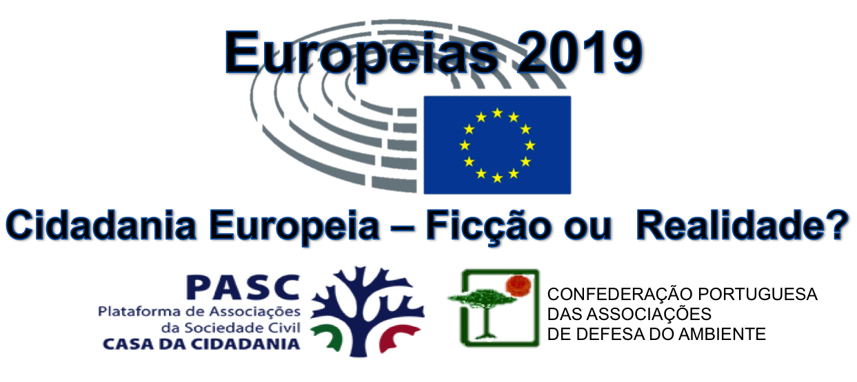 PASC CPADA Europeias 2019 - Cidadania Europeia Ficção ou Realidade Logo cidadania